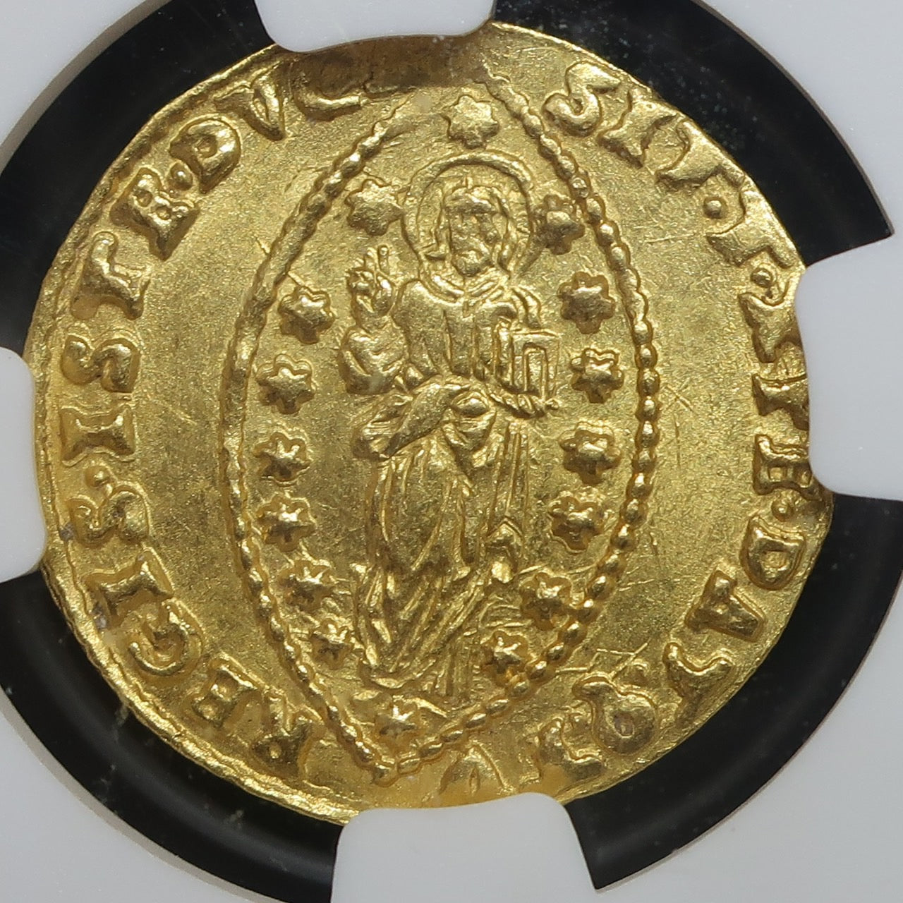 1688-94 イタリア ゼッキーノ金貨 ヴェニス フランチェスコ・モロッシーニ MS63 NGC