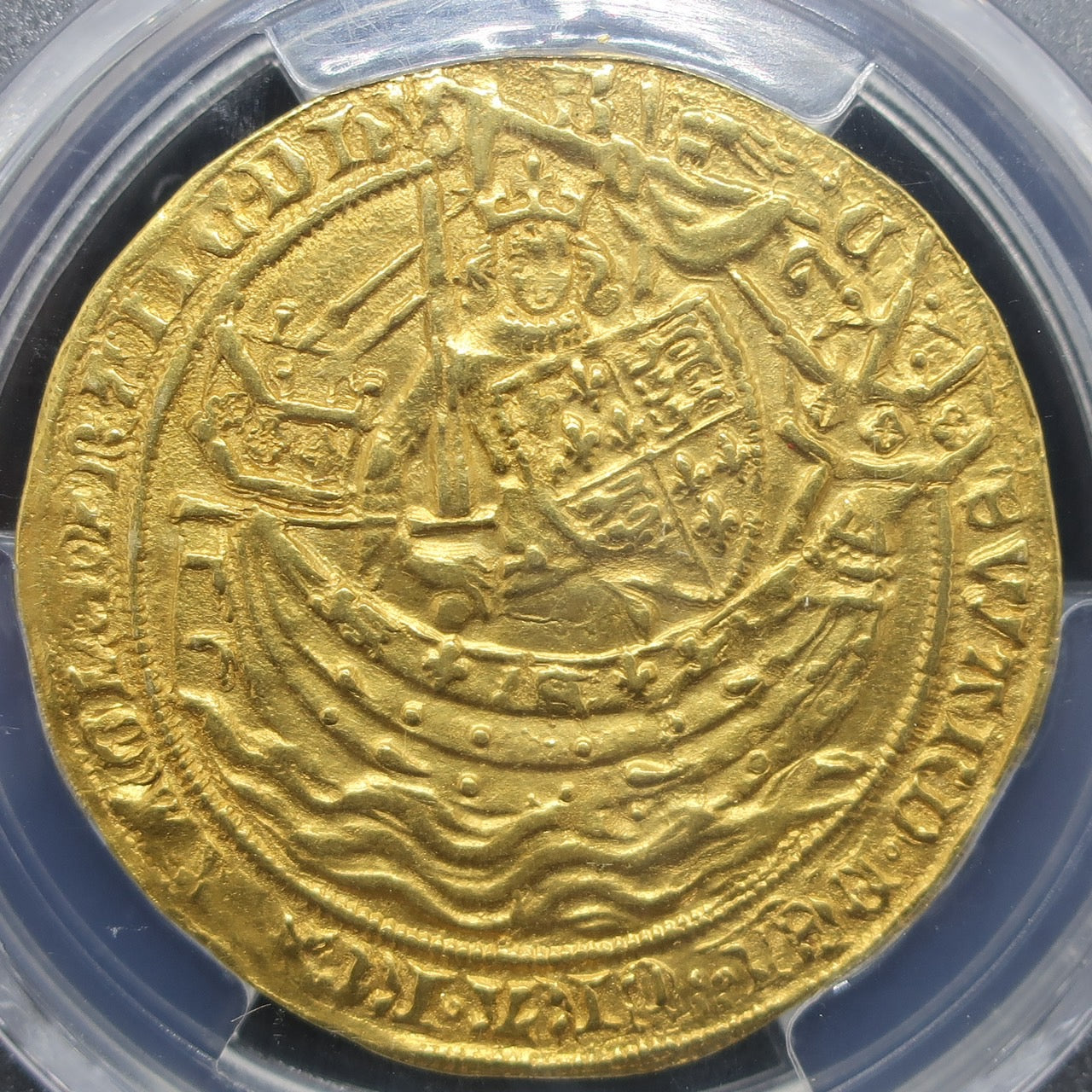 【黄金時代の一枚】1356-61 イギリス ノーブル金貨 エドワード3世 MS61 PCGS