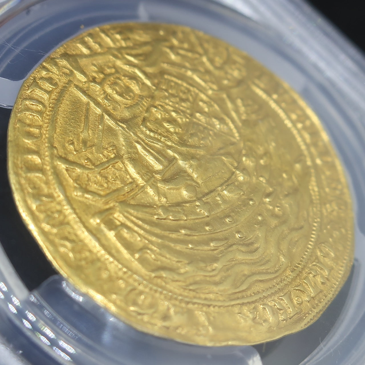 【黄金時代の一枚】1356-61 イギリス ノーブル金貨 エドワード3世 MS61 PCGS