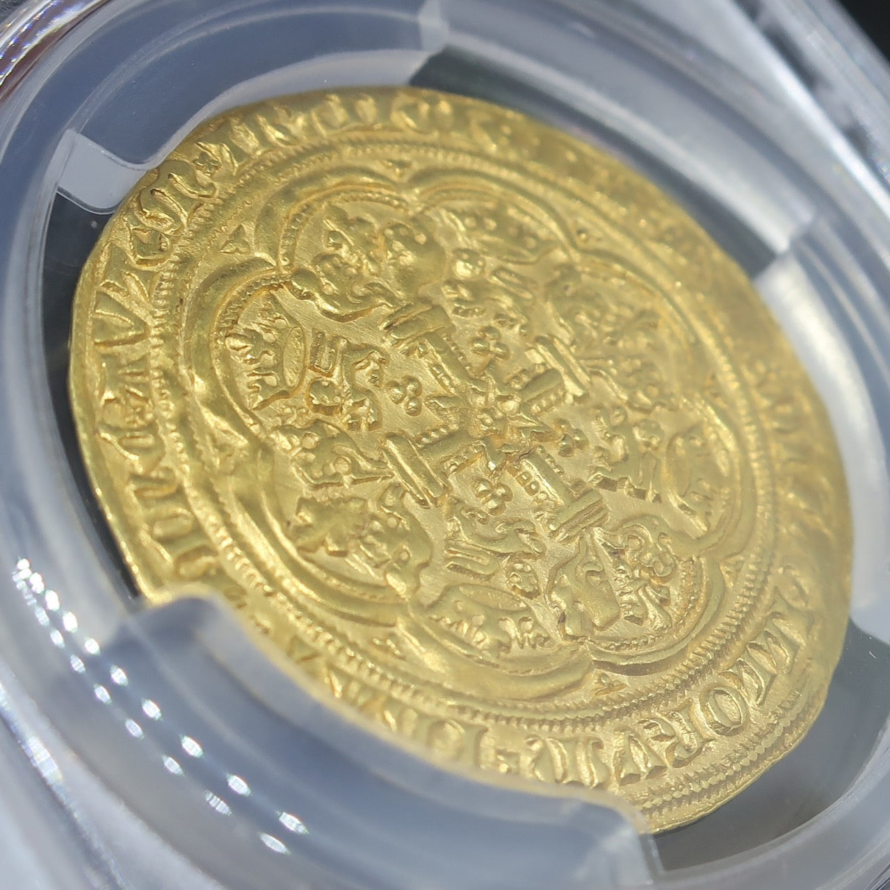 【黄金時代の一枚】1356-61 イギリス ノーブル金貨 エドワード3世 MS61 PCGS