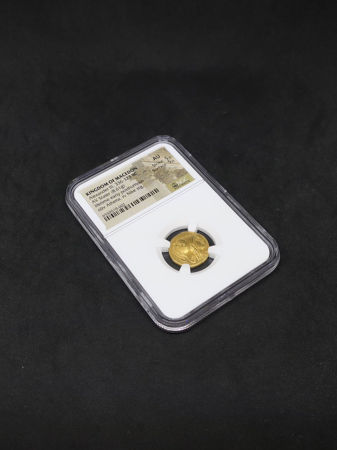336-323BC マケドニア王国 スタテル金貨 アレキサンダー大王 AU 5/5-5/5 NGC image8