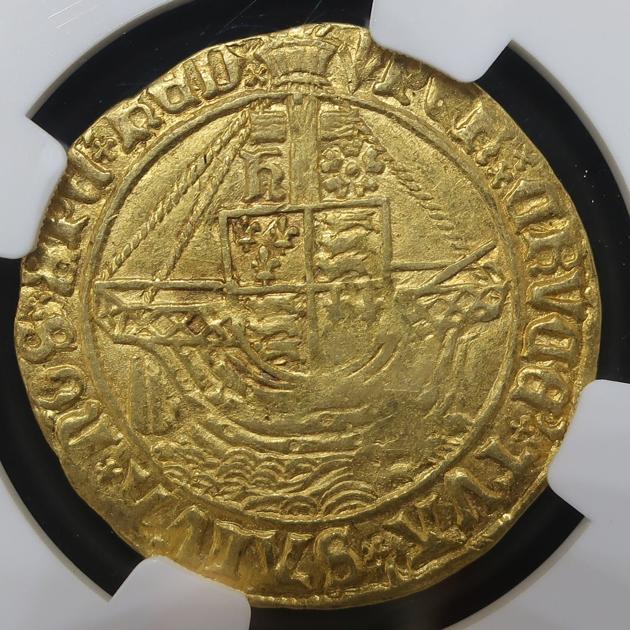 【ゴールドエンジェル】 1505-09 イギリス イングランド ヘンリー7世 エンジェル金貨 AU58 NGC