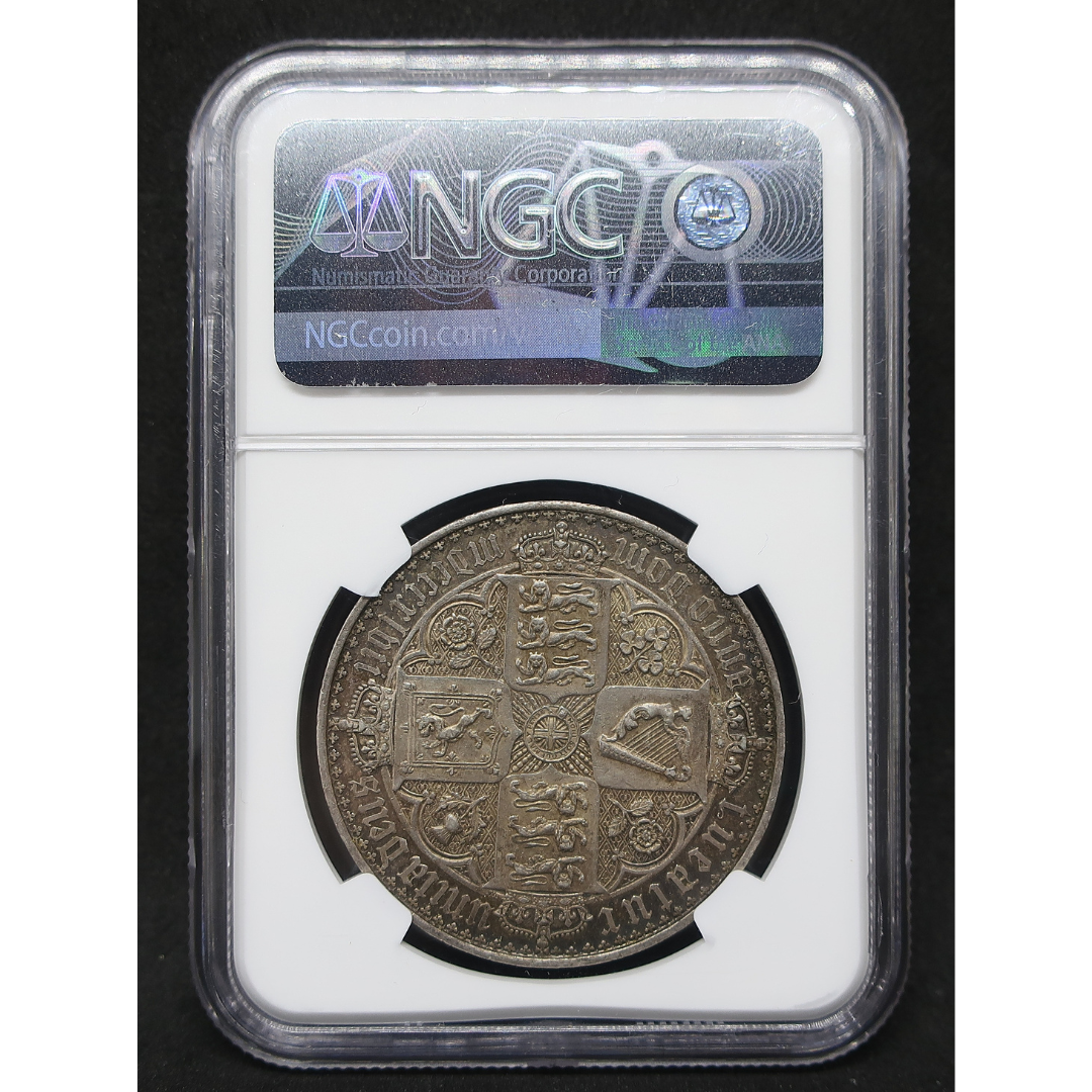 1847 イギリス ゴシッククラウン銀貨 ヴィクトリア女王 アンデシモ PF60 NGC鑑定済み