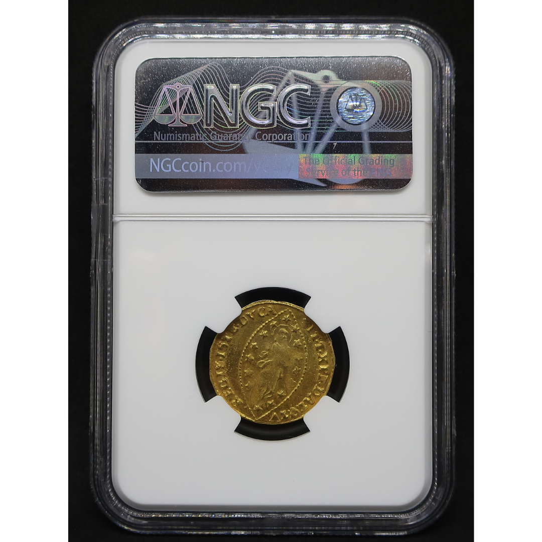 1789-97 イタリア ヴェネツィア共和国 ゼッキーノ金貨 ルドヴィコ・マニン MS63 NGC鑑定済み スラブ裏面