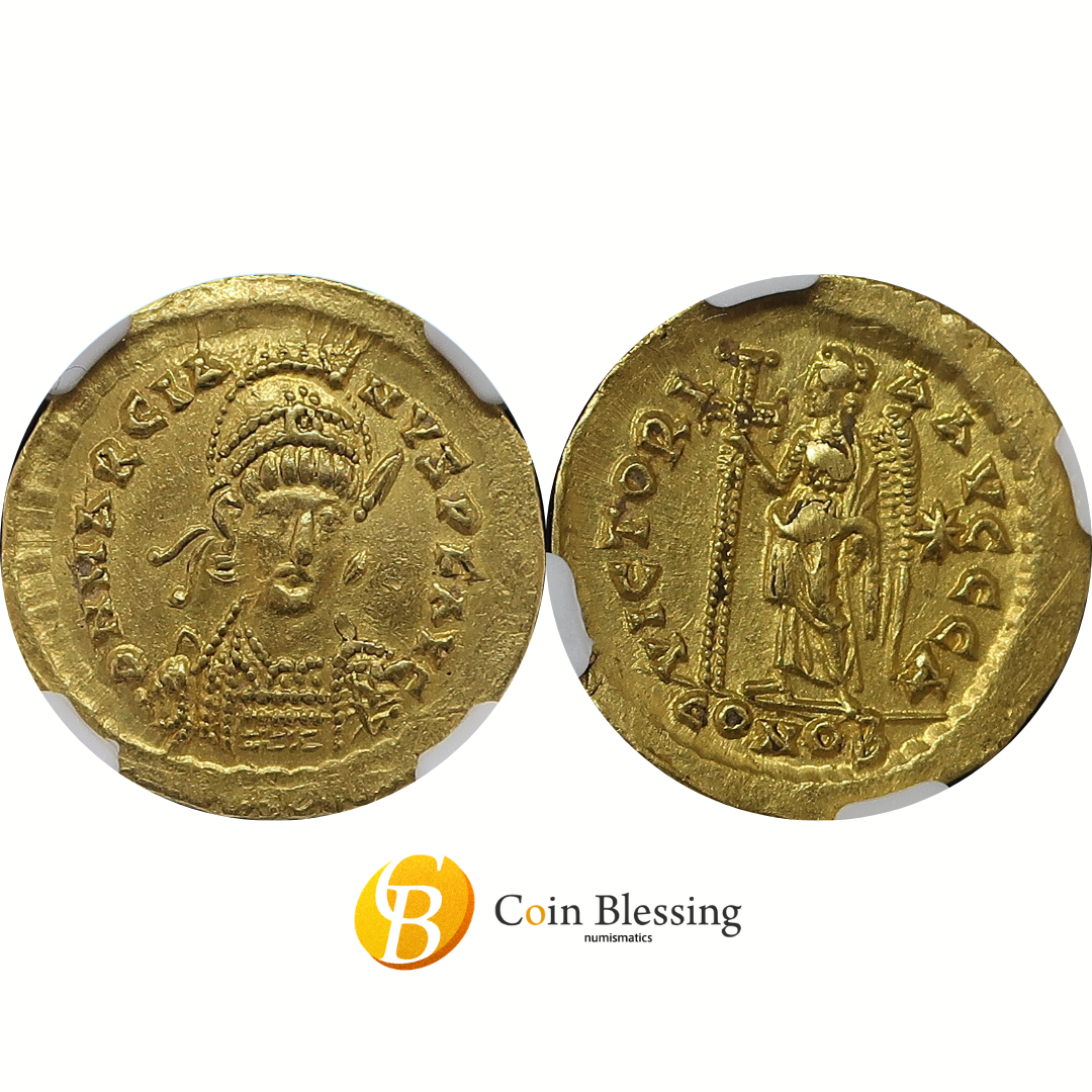 AD450-457 東ローマ帝国 ソリダス金貨 マルキアヌス ChXF5/5-2/5 NGC鑑定済み - CoinBlessing(コインブレッシング)