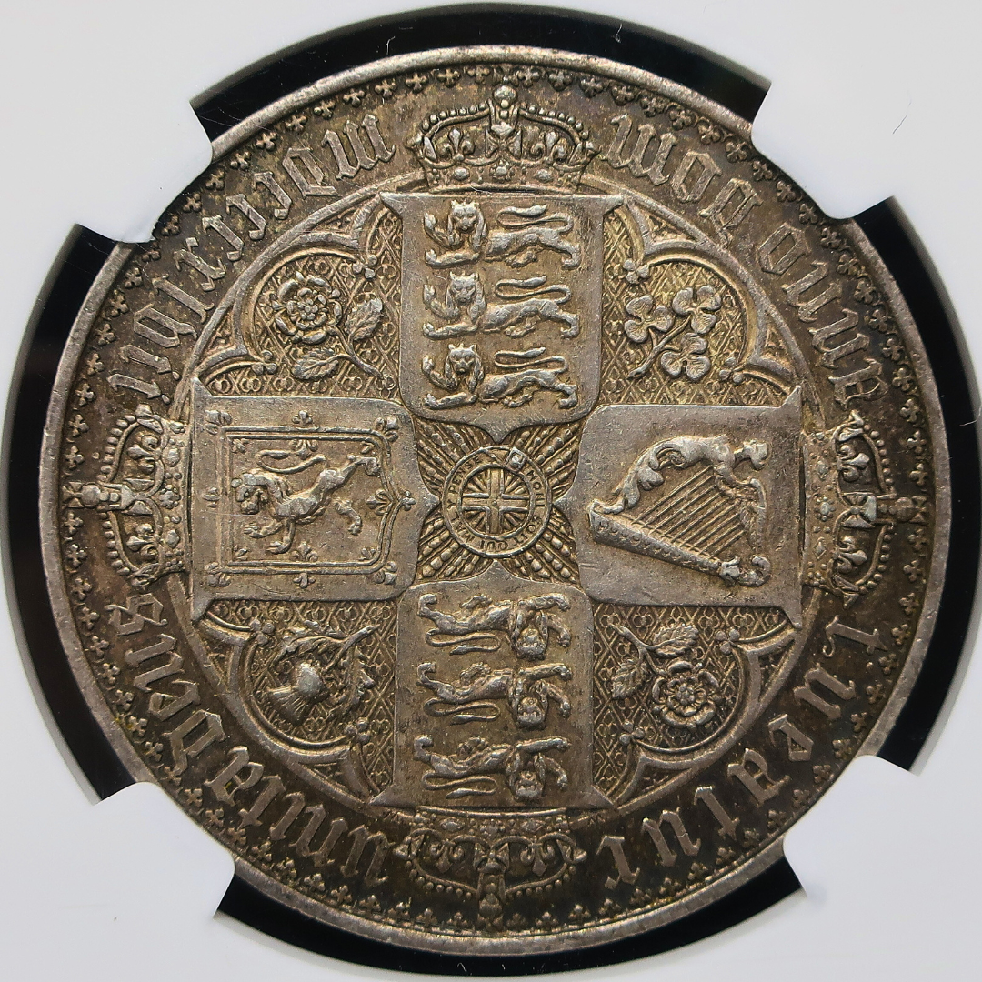 1847 イギリス ゴシッククラウン銀貨 ヴィクトリア女王 アンデシモ PF60 NGC鑑定済み