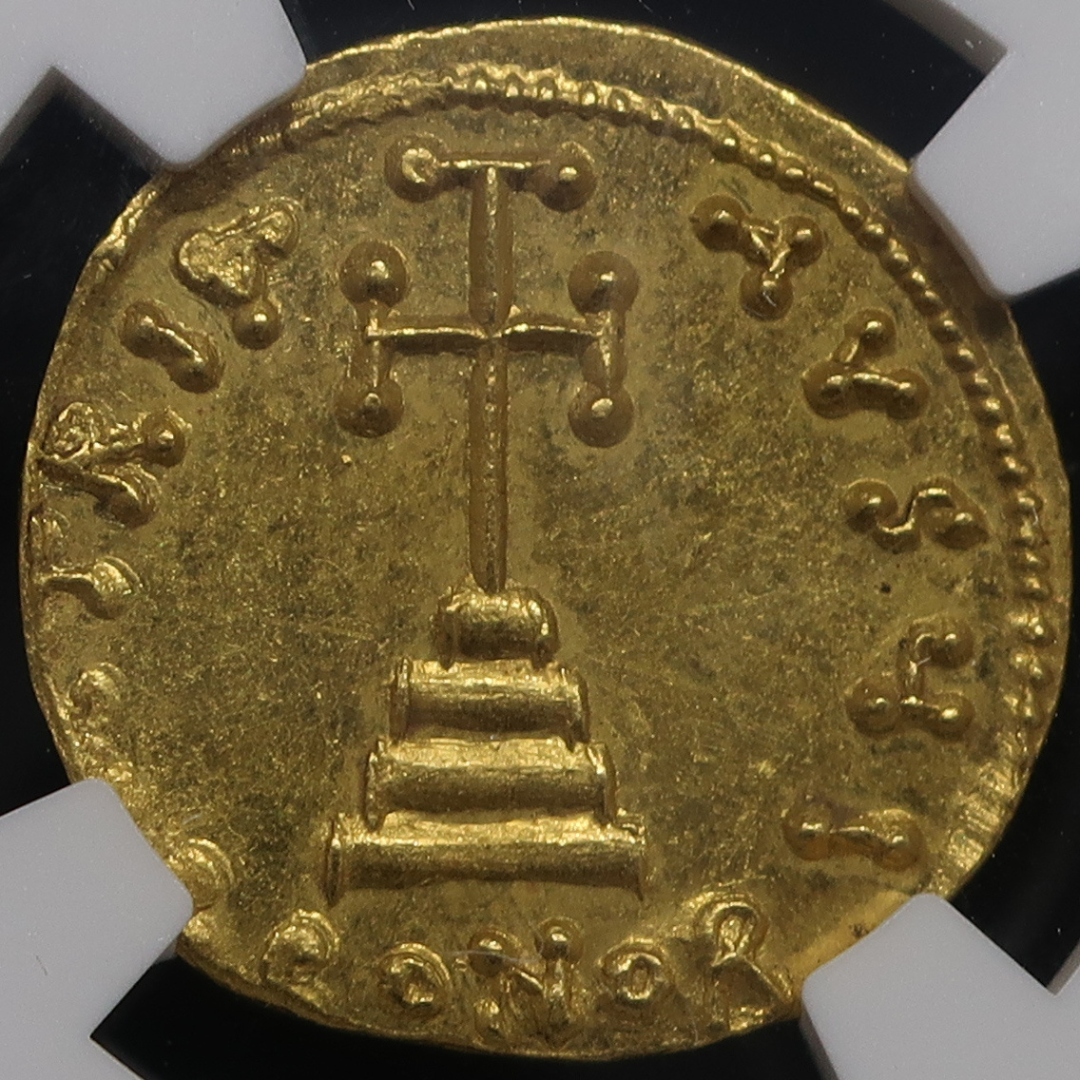 AD698-705 ビザンツ帝国 ソリダス金貨 ティベリウス3世 MS4/5-3/5 NGC鑑定済み