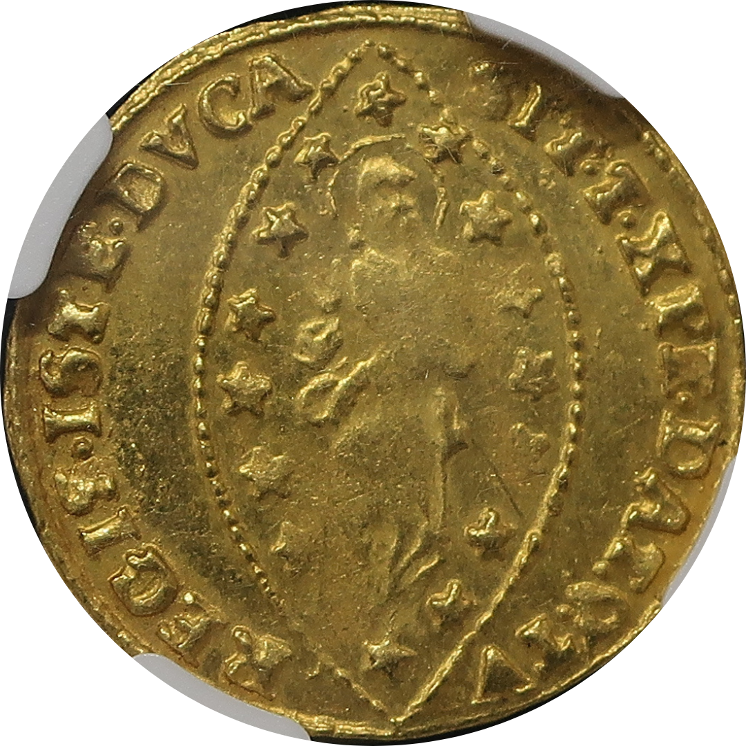 1789-97 イタリア ヴェネツィア共和国 ゼッキーノ金貨 ルドヴィコ・マニン MS63 NGC鑑定済み 裏面
