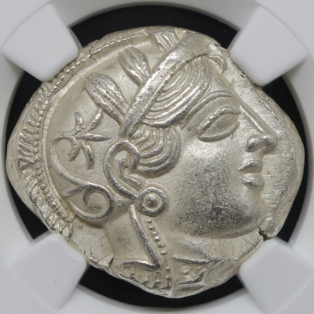 440-404 BC 古代ギリシャ アッティカ アテネ テトラドラクマ銀貨 MS5/5-3/5 NGC
