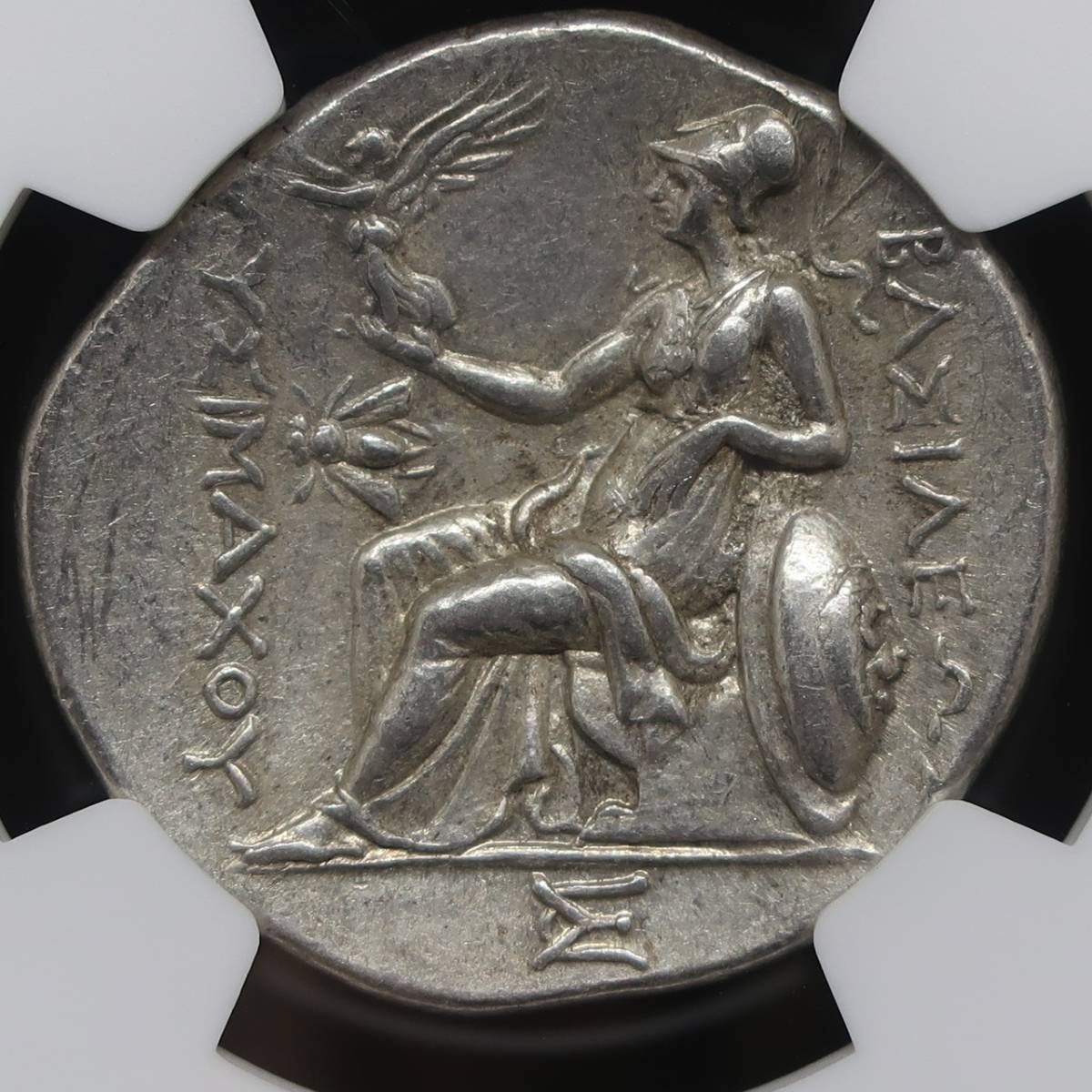 【古代トラキア王国】305-281 BC トラキア王国 テトラドラクマ銀貨 リシマコス王 ChXF 4/5-4/5 NGC