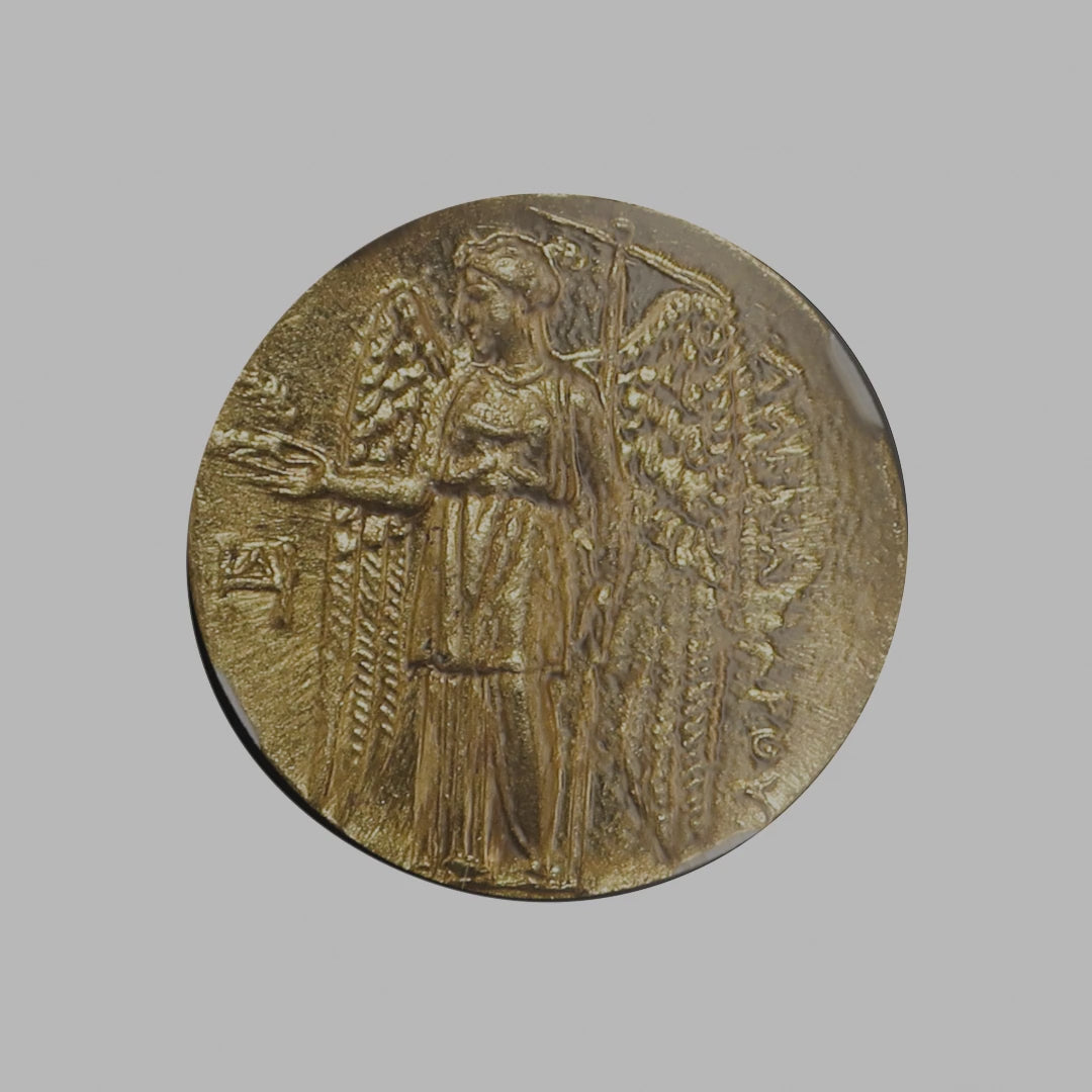 336-323 BC マケドニア王国 アレキサンダー3世 スタテル金貨 裏面（ニケ）演出動画