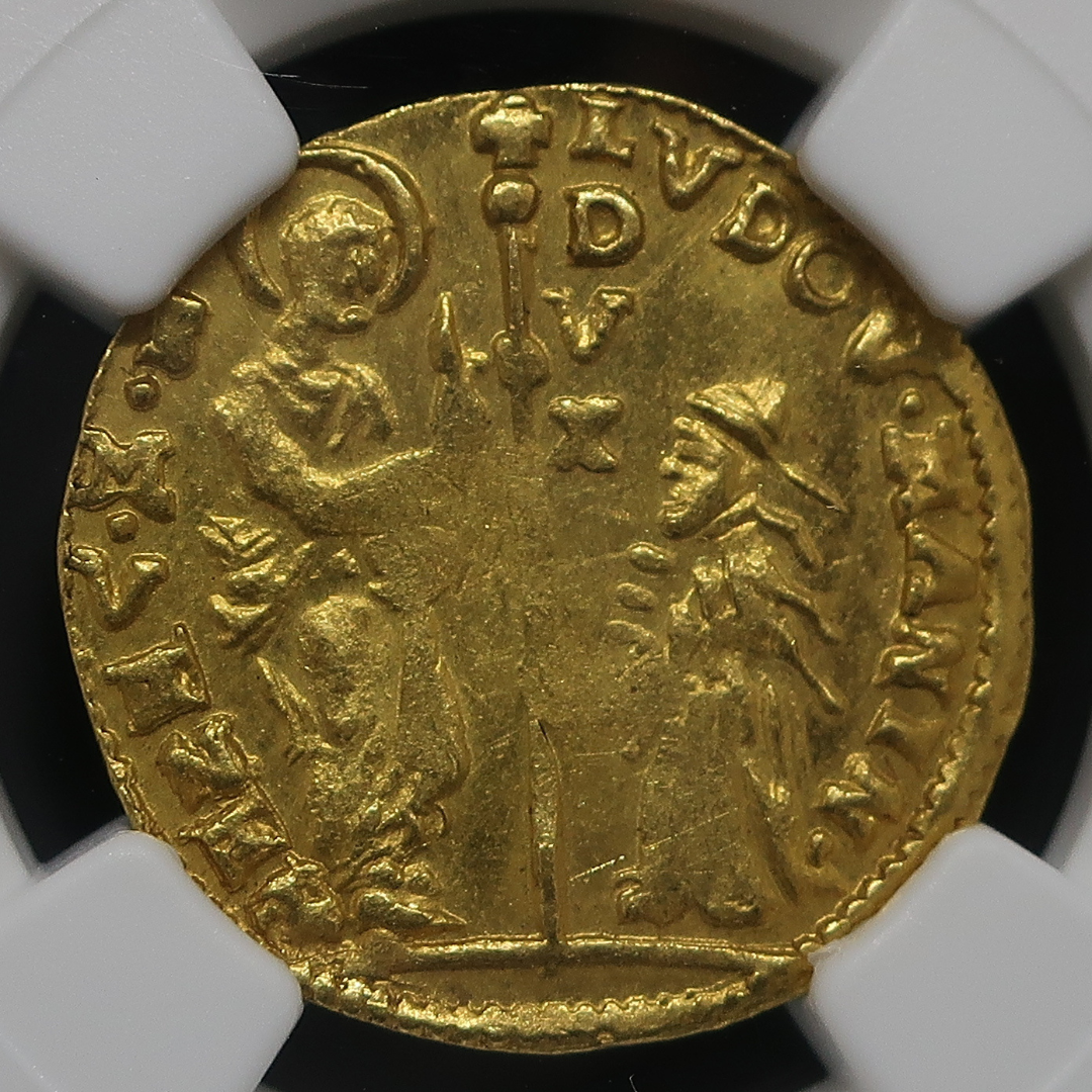 1789-97 イタリア ヴェネツィア共和国 ゼッキーノ金貨 ルドヴィコ・マニン MS63 NGC鑑定済み 表面拡大画像
