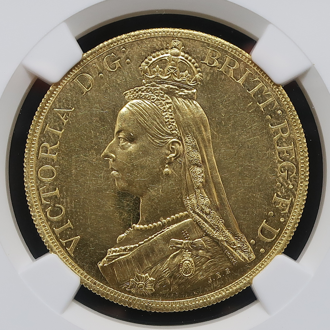 1887 イギリス 5ポンド金貨 ヴィクトリア ジュビリーヘッド MS63 NGC鑑定済み