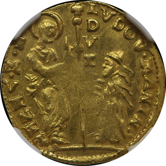 1789-97 イタリア ヴェネツィア共和国 ゼッキーノ金貨 ルドヴィコ・マニン MS63 NGC鑑定済み 表面