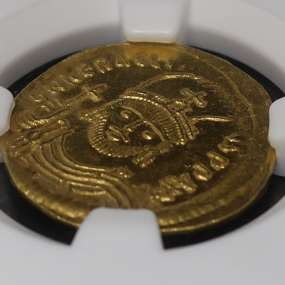 ビザンツ帝国 ビザンチン ヘラクリウス ソリダス金貨 AD610-641 MS5/5-4/5 NGC