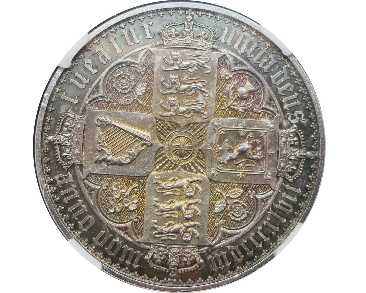 イギリス 1847 ビクトリア ゴシッククラウン銀貨 プレーンエッジ ピュアシルバー PF62 NGC - CoinBlessing