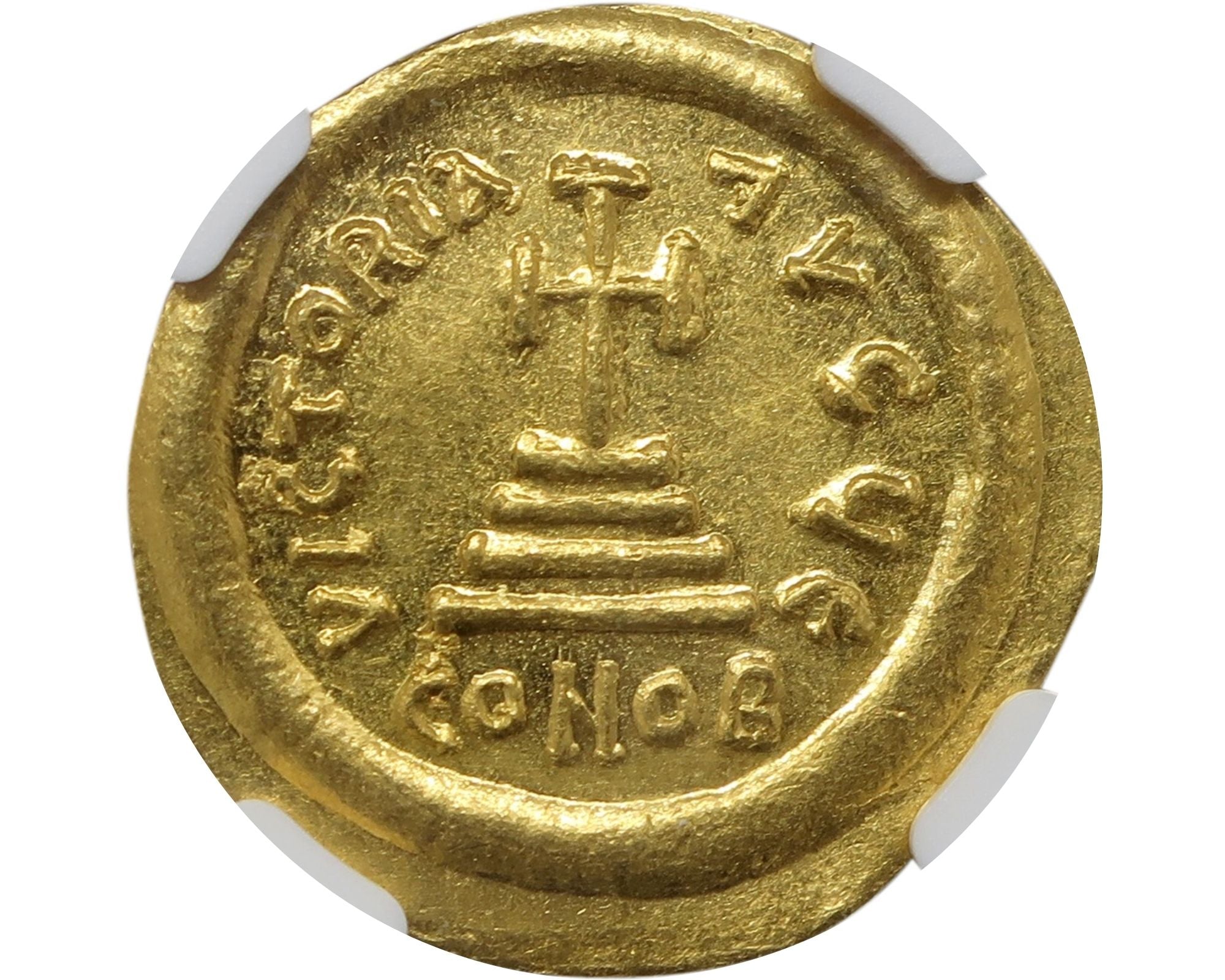 ビザンツ帝国 ビザンチン ヘラクリウス ソリダス金貨 AD610-641 MS5/5-4/5 NGC