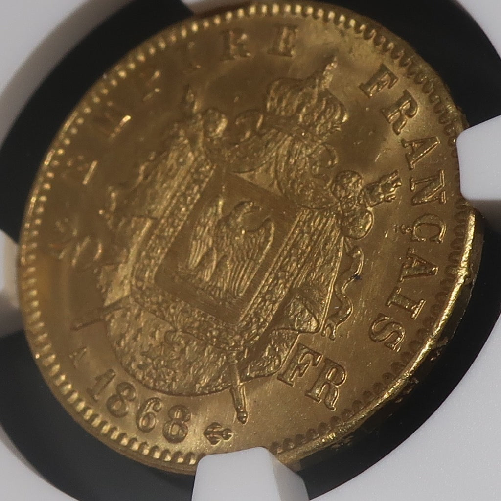 フランス ナポレオン3世 20フラン金貨 1868A MS64 NGC - CoinBlessing