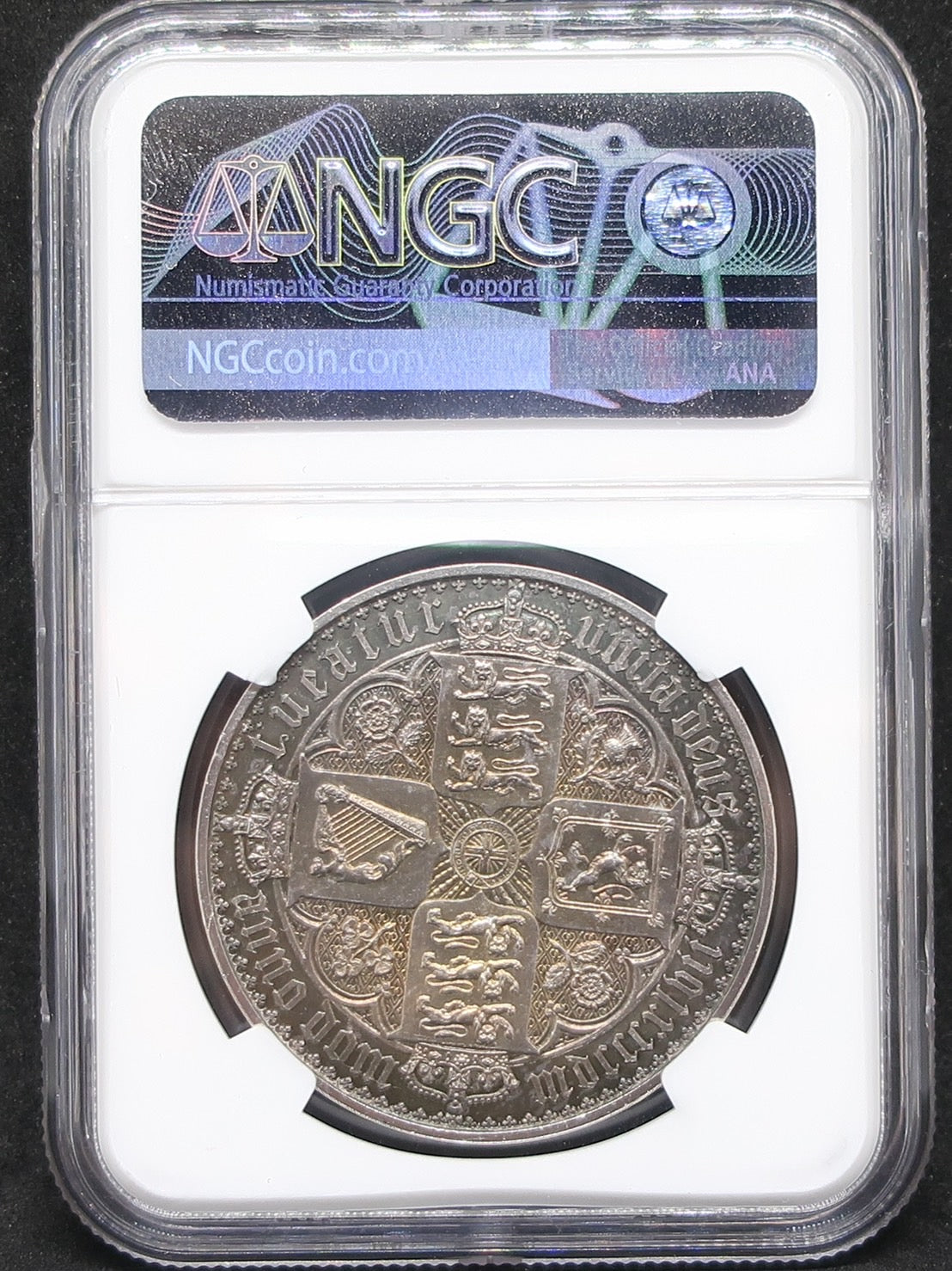 イギリス 1848年 ゴシッククラウン NGC AU 銅シルバー クラウン