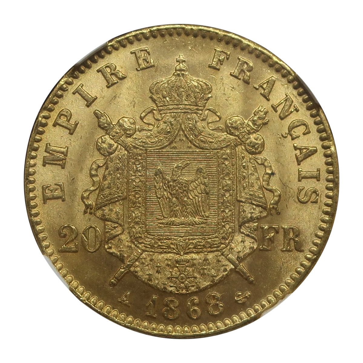 フランス ナポレオン3世 20フラン金貨 1868A MS64 NGC - CoinBlessing