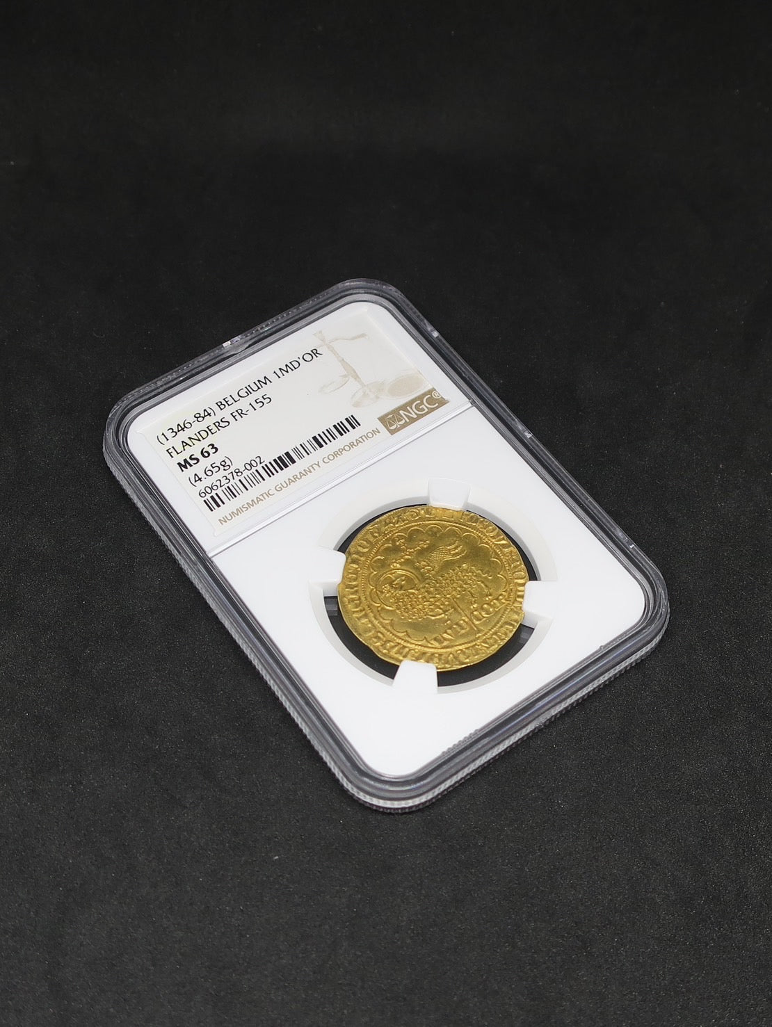 1346-1384 ベルギー ルイ・デ・マーレ ムートンドール金貨 MS63 神の子羊 - CoinBlessing