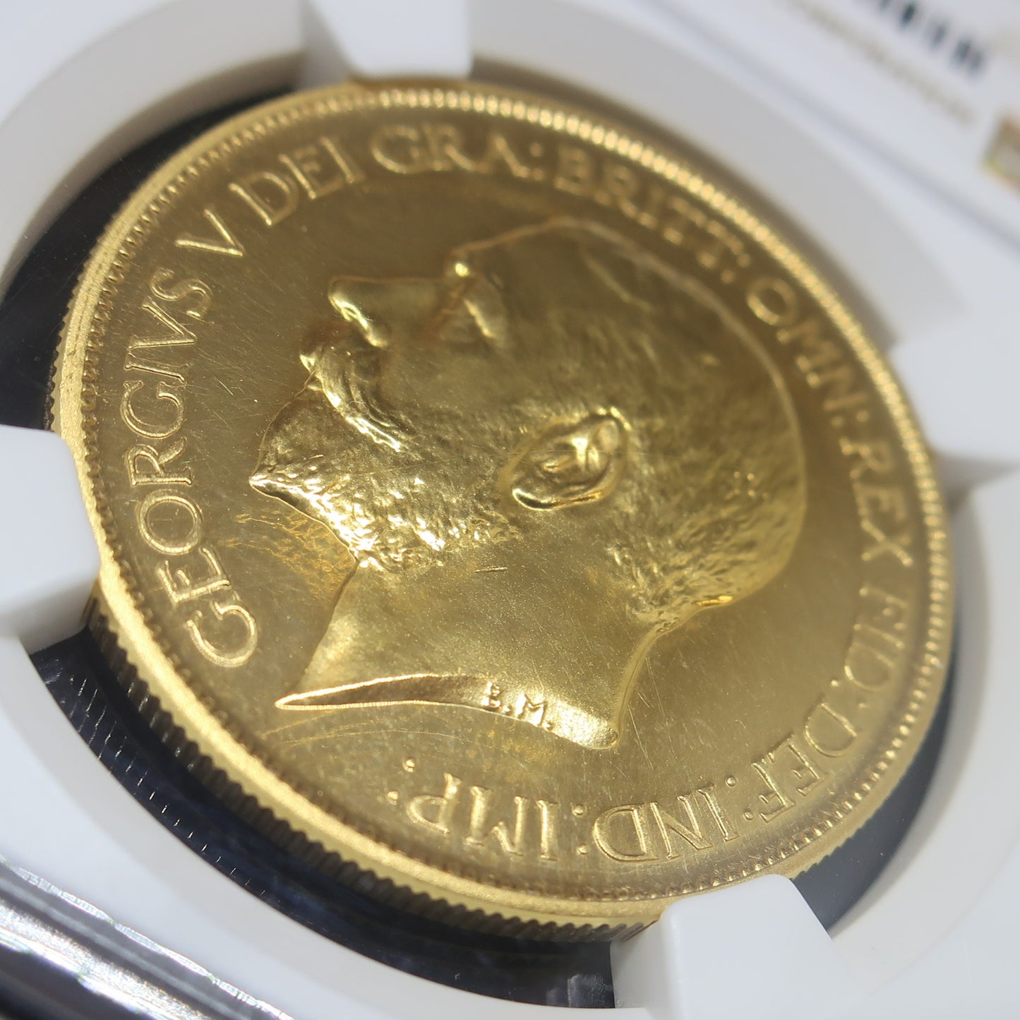 イギリス 1911 ジョージ5世 5ポンド金貨 PF62 単年度発行2812枚 - CoinBlessing