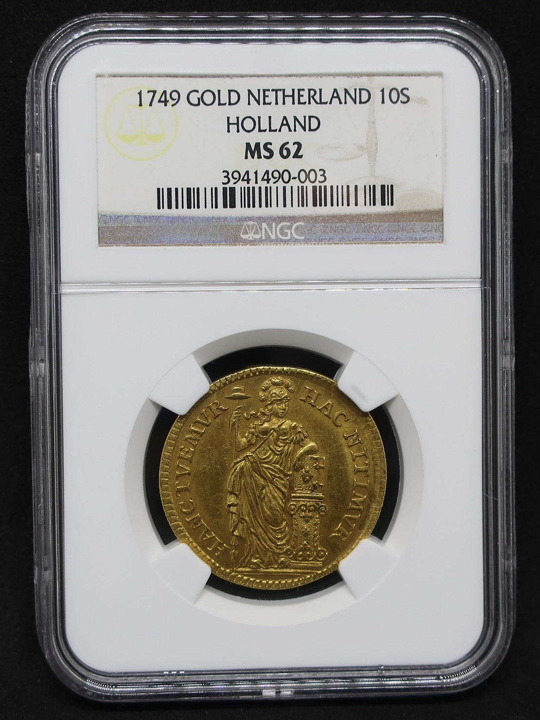 1749  オランダ 10スタイバー  金貨 MS62 NGC - CoinBlessing