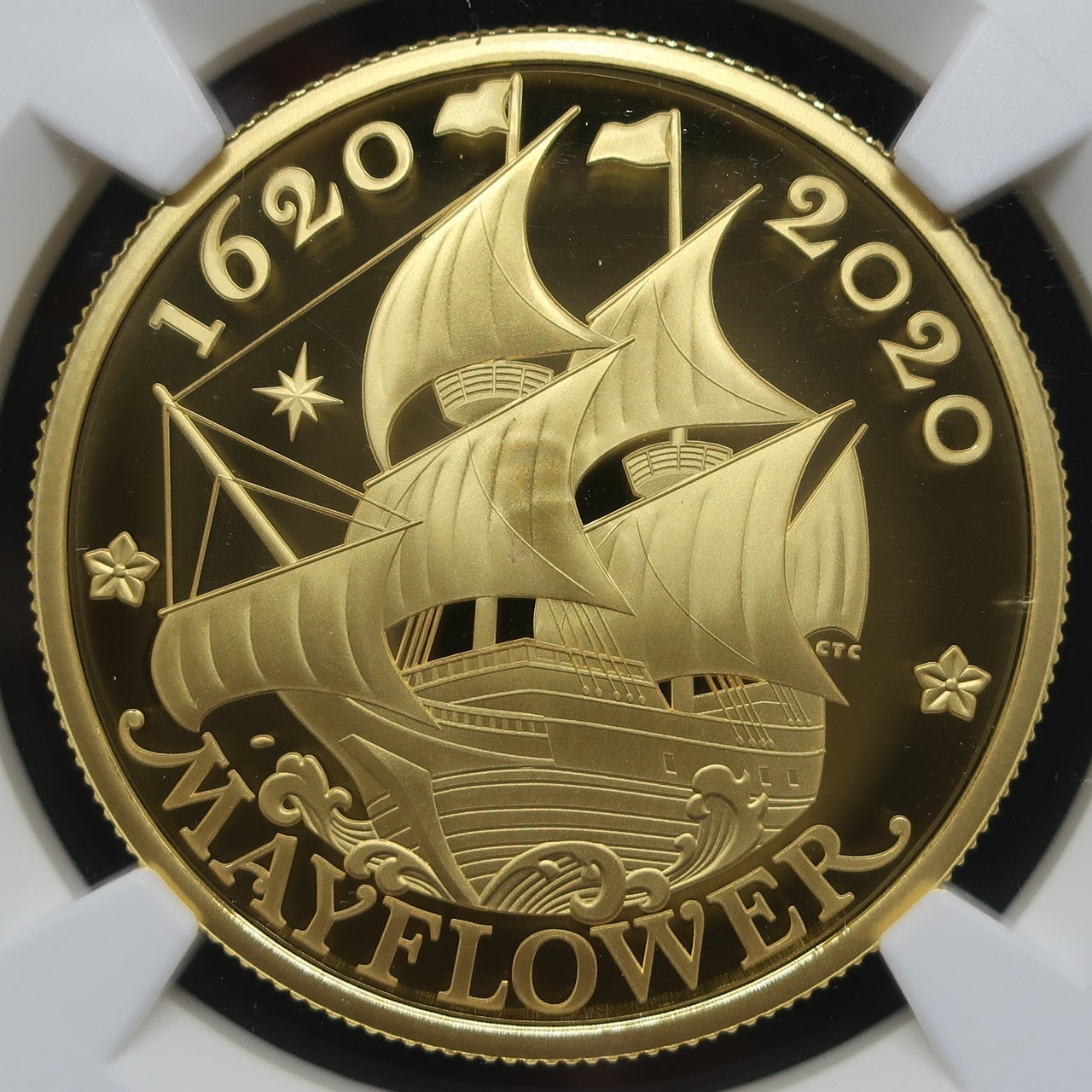 2020年 イギリス 100ポンド金貨 メイフラワー号 400周年記念 PF70 