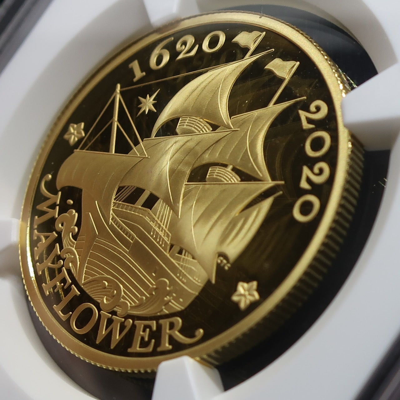 2020年 イギリス 100ポンド金貨 メイフラワー号 400周年記念 PF70 