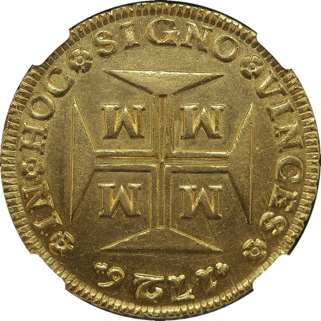 ブラジル植民地 20000レイス金貨 裏面（キリスト騎士団十字）